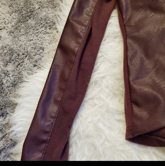 🌹NEW! Faux suede & leather drape front jacket - Picture 6 of 9